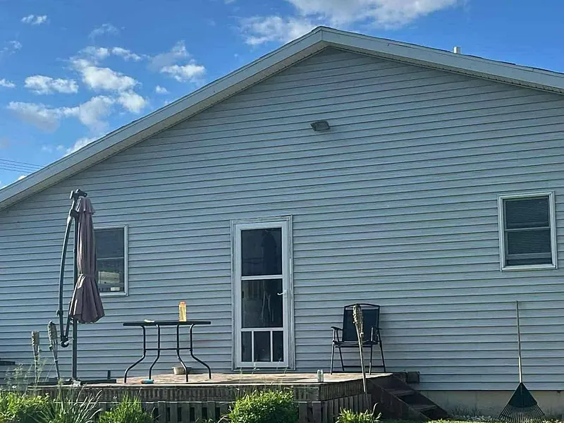 The back of the house before the addition